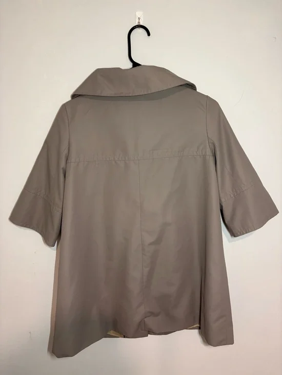 Banana Republic Taupe Hooded Short-Sleeve Trench Coat - Picture 5 of 6